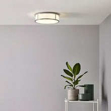 Load image into Gallery viewer, Mashiko Round Flush Mount Ceiling Light in living room.
