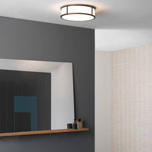 Load image into Gallery viewer, Mashiko Round Flush Mount Ceiling Light in living room.
