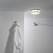 Load image into Gallery viewer, Mashiko Round Flush Mount Ceiling Light in bathroom.
