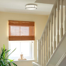 Load image into Gallery viewer, Mashiko Round Flush Mount Ceiling Light in stairs.
