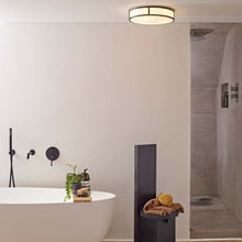 Load image into Gallery viewer, Mashiko Round Flush Mount Ceiling Light in bathroom.
