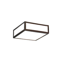 Load image into Gallery viewer, Mashiko Square Flush Mount Ceiling Light in Bronze (Small).
