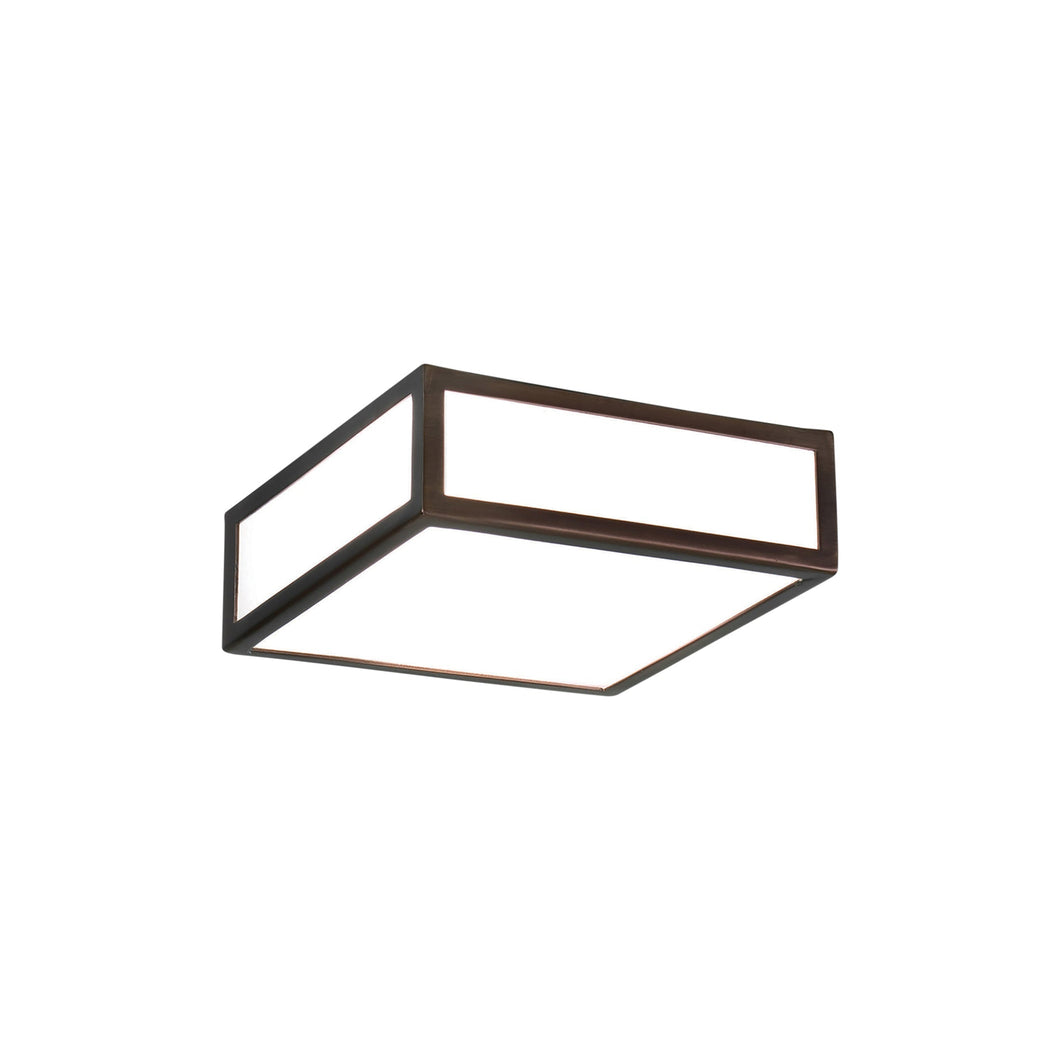 Mashiko Square Flush Mount Ceiling Light in Bronze (Small).
