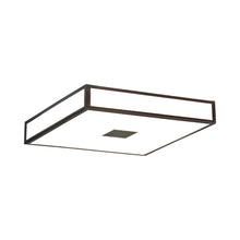 Load image into Gallery viewer, Mashiko Square Flush Mount Ceiling Light in Bronze (Large).
