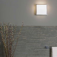 Load image into Gallery viewer, Mashiko Square Flush Mount Ceiling Light in bathroom.
