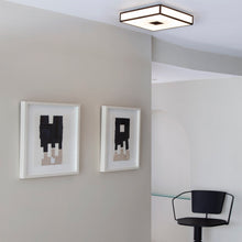 Load image into Gallery viewer, Mashiko Square Flush Mount Ceiling Light in living room.
