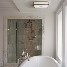 Load image into Gallery viewer, Mashiko Square Flush Mount Ceiling Light in bathroom.
