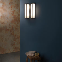 Load image into Gallery viewer, Mashiko Square Wall Light in bathroom.
