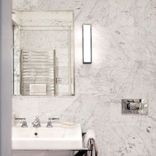 Load image into Gallery viewer, Mashiko Square Wall Light in bathroom.
