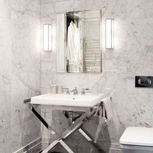 Load image into Gallery viewer, Mashiko Square Wall Light in bathroom.
