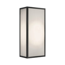 Load image into Gallery viewer, Messina Outdoor Wall Light in Textured Black/Frosted.
