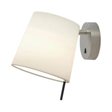Load image into Gallery viewer, Mitsu LED Wall Light in Matt Nickel/White.
