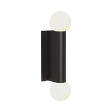 Load image into Gallery viewer, Otona Twin Bath Wall Light in Matt Black.
