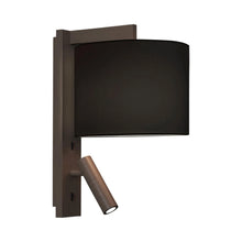Load image into Gallery viewer, Ravello LED Reader Wall Light in Bronze/Black (Drum).
