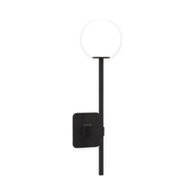 Load image into Gallery viewer, Tacoma Wall Light in Matt Black/White Glass (Grande).
