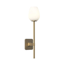 Load image into Gallery viewer, Tacoma Wall Light in Antique Brass/Tulip Glass (Grande).
