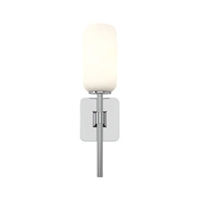 Load image into Gallery viewer, Tacoma Wall Light in Polished Chrome/Reed Glass (Small).
