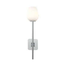 Load image into Gallery viewer, Tacoma Wall Light in Polished Chrome/Tulip Glass (Grande).
