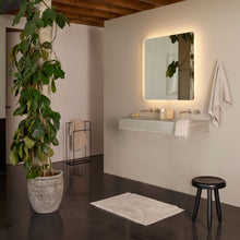 Load image into Gallery viewer, Varenna Square LED Illuminated Mirror in bathroom.
