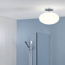 Load image into Gallery viewer, Zeppo Semi Flush Mount Ceiling Light in bathroom.

