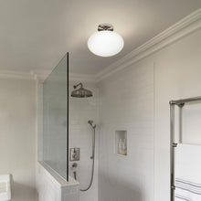 Load image into Gallery viewer, Zeppo Semi Flush Mount Ceiling Light in bathroom.
