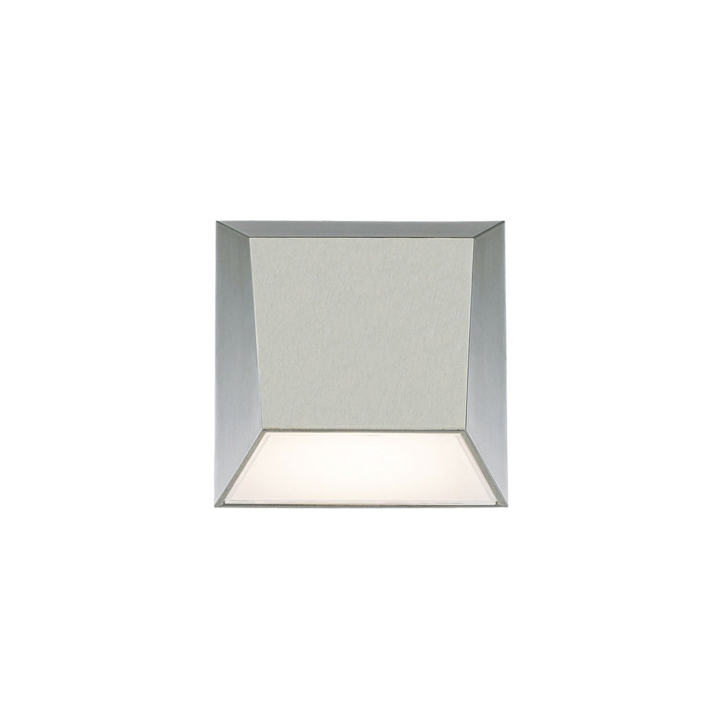 Atlantis Outdoor LED Wall Light in Brushed Aluminum (3000K).