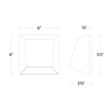 Load image into Gallery viewer, Atlantis Outdoor LED Wall Light - line drawing.
