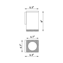 Load image into Gallery viewer, Avenue Outdoor Ceiling Light - line drawing.
