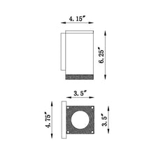Load image into Gallery viewer, Avenue Outdoor Wall Light - line drawing.
