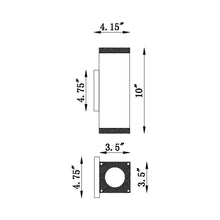 Load image into Gallery viewer, Avenue Outdoor Wall Light - line drawing.
