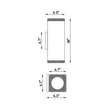 Load image into Gallery viewer, Avenue Outdoor Wall Light - line drawing.
