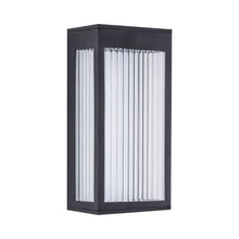 Load image into Gallery viewer, Avenue Ribbed Outdoor Wall Light in Short/Black.
