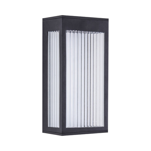 Avenue Ribbed Outdoor Wall Light in Short/Black.
