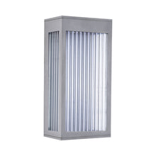 Load image into Gallery viewer, Avenue Ribbed Outdoor Wall Light in Short/Silver.
