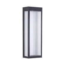Load image into Gallery viewer, Avenue Ribbed Outdoor Wall Light in Medium/Black.
