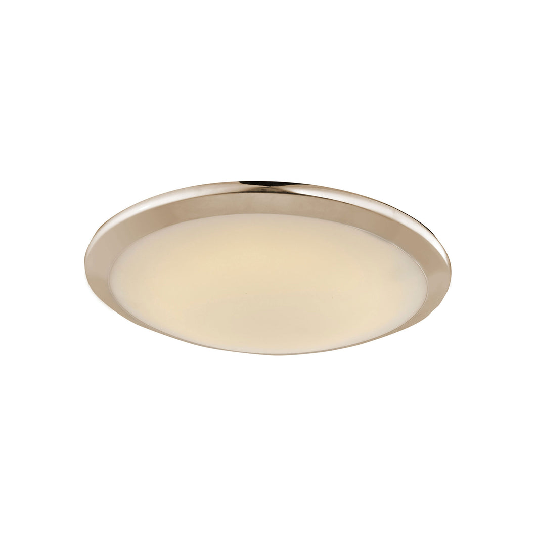 Cermack St Slim Flush Mount Ceiling Light in Small/Brushed Nickel.