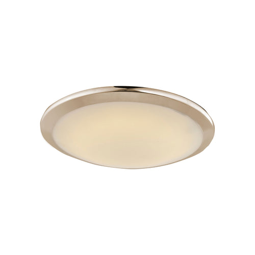Cermack St Slim Flush Mount Ceiling Light in Small/Brushed Nickel.