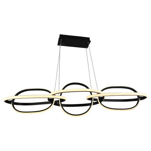 Circa LED Linear Pendant Light in Black.