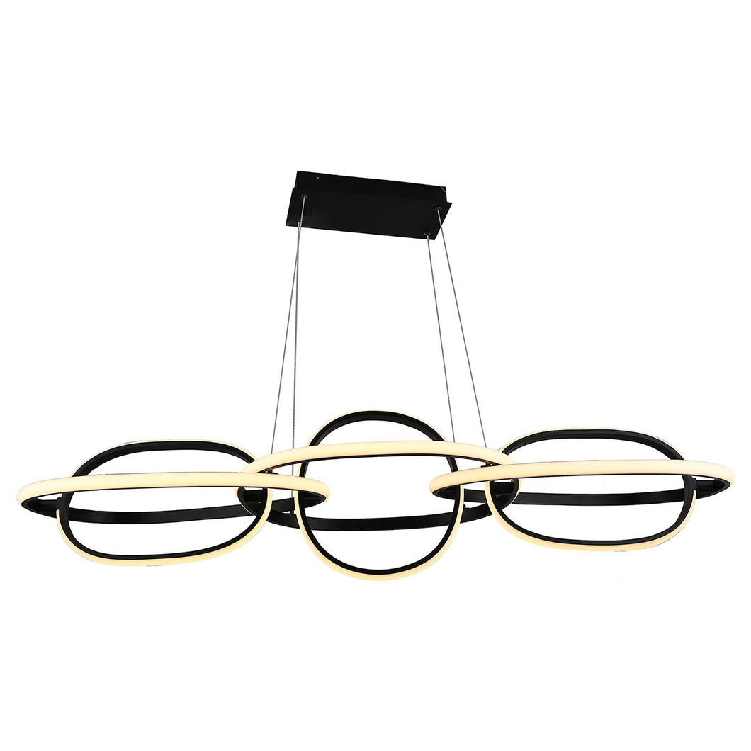 Circa LED Linear Pendant Light in Black.