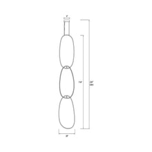 Load image into Gallery viewer, Circa Vertical LED Pendant Light - line drawing.
