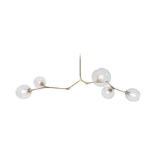 Load image into Gallery viewer, Fairfax Linear Pendant Light in Brushed Brass (5-Light).

