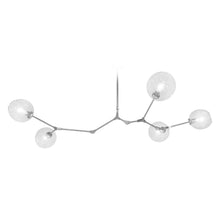 Load image into Gallery viewer, Fairfax Linear Pendant Light in Matte Chrome (5-Light).
