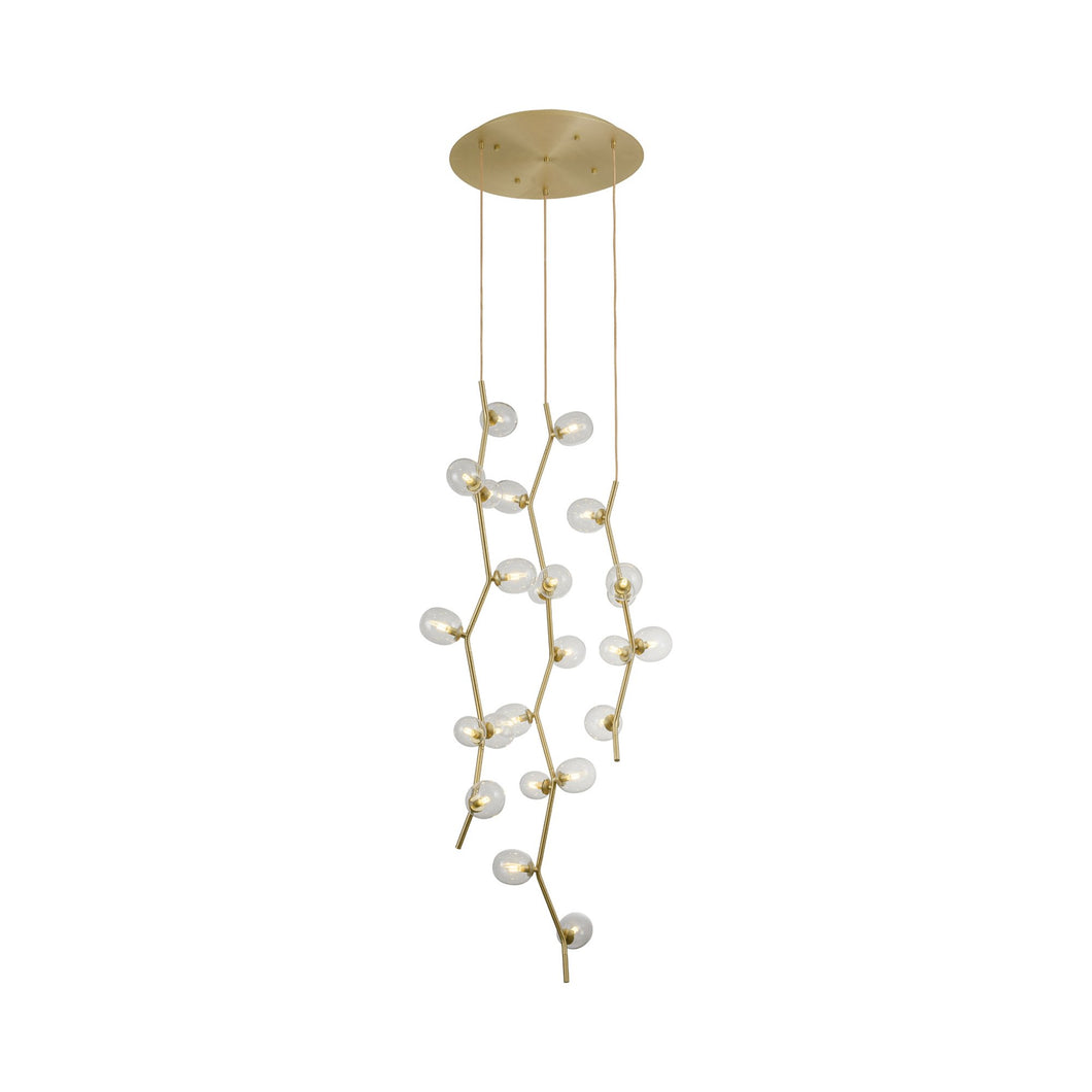 Hampton Multi Light Chandelier in Clear Glass.