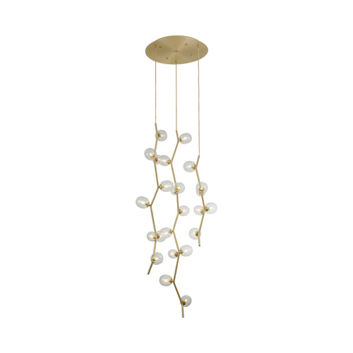 Hampton Multi Light Chandelier in Clear Glass.