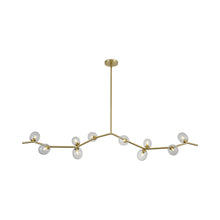 Load image into Gallery viewer, Hampton Linear Chandelier in Clear Glass (10-Light).
