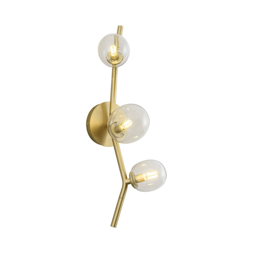 Hampton Multi Light Wall Light in Clear Glass.
