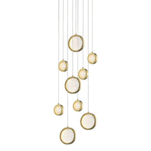 Load image into Gallery viewer, Bottega LED Multi Light Pendant Light in Polished Brass.

