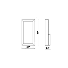 Load image into Gallery viewer, Brentwood LED Wall Light - line drawing.
