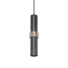 Load image into Gallery viewer, Cicada Band Pendant Light in Dark Grey with Light Grey Knurled Ring.
