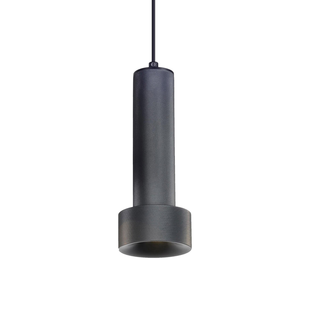 Cicada Knurl Pendant Light in Knurled Dark Grey.